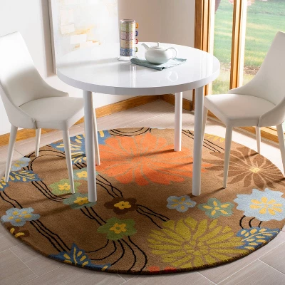 Oakland Area Rug - Brown / Multi (6' Round) - Safavieh 4 Oakland Area Rug - Brown / Multi (6' Round) - Safavieh - Image 2