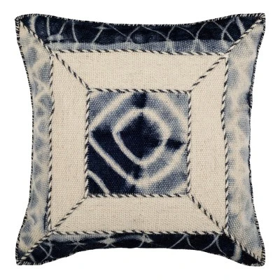 2pc 24"x24" Dip-Dye Patch Oversized Square Throw Pillow Medina Blue - Safavieh 3 2pc 24"x24" Dip-Dye Patch Oversized Square Throw Pillow Medina Blue - Safavieh