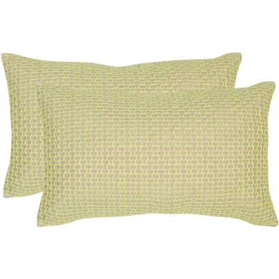 Box Stitch Pillow (Set Of 2) - Safavieh 3 Box Stitch Pillow (Set Of 2) - Safavieh