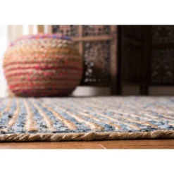 Hudson Stripe Area Rug Natural/Blue - Safavieh -Safavieh GUEST 1ae1375d 1793 4ebf a66f 806c481626ee