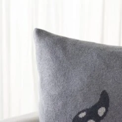 Trio Elves Pillow - Grey/Red - 18"x18" - Safavieh -Safavieh GUEST 1e718f11 f377 4c23 ae0c 91cc061468c3