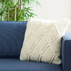 20"x20" Oversize Spacedye Square Throw Pillow Cream - Safavieh -Safavieh GUEST 2882c5df bbb9 4b08 b876 ca0840ff0c53