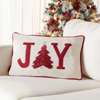 Joy Tree Pillow - Cream - 12"X20" - Safavieh 4 Joy Tree Pillow - Cream - 12"X20" - Safavieh - Image 2