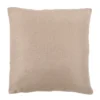 18"x18" Happy Place Square Throw Pillow Taupe/White - Safavieh -Safavieh GUEST 49b1faa3 6116 439b 9831 2d1781ee3b14