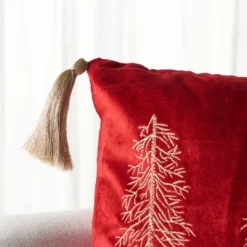 Holiday Tree Pillow - Safavieh -Safavieh GUEST 4f2b1f5c 4be6 42a7 99f5 b27fd163fc7c