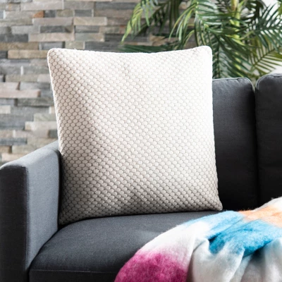 20"x20" Oversize Sweet Knit Square Throw Pillow Natural/Stone - Safavieh 3 20"x20" Oversize Sweet Knit Square Throw Pillow Natural/Stone - Safavieh