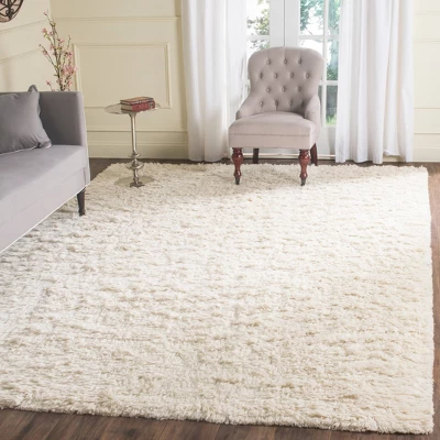 Ivory Solid Knotted Area Rug - (6'x9') - Safavieh 3 Ivory Solid Knotted Area Rug - (6'x9') - Safavieh