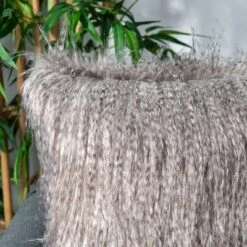 Faux Luke Peacock Pillow - Grey - 20" X 20" - Safavieh -Safavieh GUEST 978ce77a 4996 4f72 94e0 dc81ea382c14