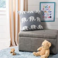 Elliot Knit Pillow - Light Grey/Natural - 20" X 20" - Safavieh