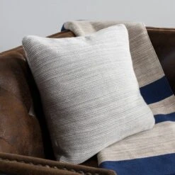 Loveable Knit Pillow - Light Grey/Natural - 20" X 20" - Safavieh