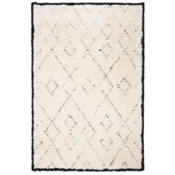 Rosalina Rug Ivory/Black - Safavieh -Safavieh GUEST a5a6917b 7006 4b6e 8f60 574d0102ba4f