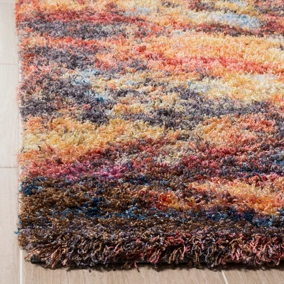 Rust/Blue Tree Loomed Area Rug 5'1"X7'6" - Safavieh 4 Rust/Blue Tree Loomed Area Rug 5'1"X7'6" - Safavieh - Image 2