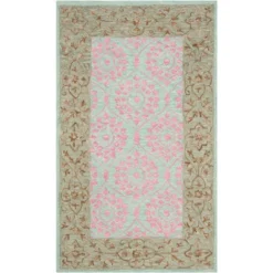 Mina Leaf Hooked Rug - Safavieh -Safavieh GUEST b44f4ecf 1465 423a 8b9a b196eb40987c
