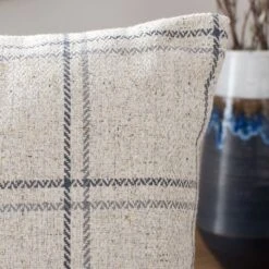 Lazra Pillow - Beige/Black - 18" X 18" - Safavieh -Safavieh GUEST c1aa93bb d4b3 408e 9032 e0825521470d