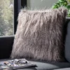Faux Luke Peacock Pillow - Grey - 20" X 20" - Safavieh -Safavieh GUEST c420b239 0faa 4bfe 833d 3c22e0c2c039