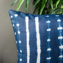 Narla Pillow - Deep Blue/White - 16" X 16" - Safavieh -Safavieh GUEST d5302d2b 6cc2 4ac1 a76d e512465b6533