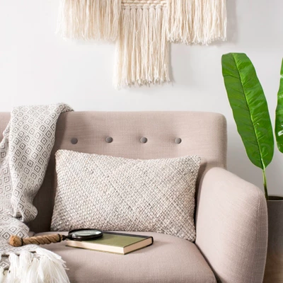 Shelby Cowhide Pillow - White - 12" X 20" - Safavieh 3 Shelby Cowhide Pillow - White - 12" X 20" - Safavieh