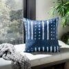 Narla Pillow - Deep Blue/White - 16" X 16" - Safavieh -Safavieh GUEST e4b1f172 9f75 4335 9255 ef7929ca370b