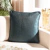 Aderyn Pillow - Teal - 18" X 18" - Safavieh -Safavieh GUEST e931fa90 d92c 494a bb81 d6e970f52995