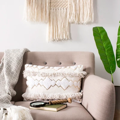 Marlin Pillow - White - 12" X 20" - Safavieh 3 Marlin Pillow - White - 12" X 20" - Safavieh