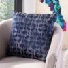 Rayen Pillow - Dark Blue - 20" X 20" - Safavieh -Safavieh GUEST fa9bc949 5233 4c8b 99be b749aef061aa